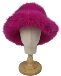 Pink Faux Fur Bucket Hat