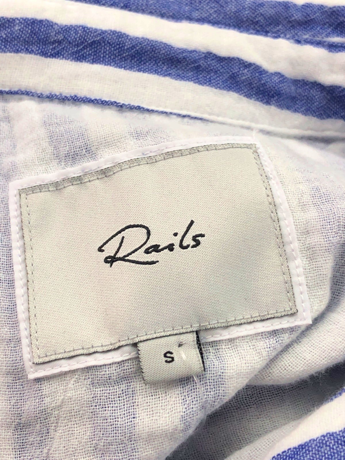 Rails Blue Anacapa Stripe Shirt UK S