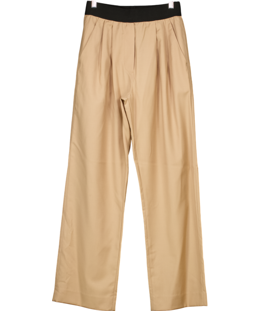 Venroy Brown Pull On Wool Blend Trousers UK XS