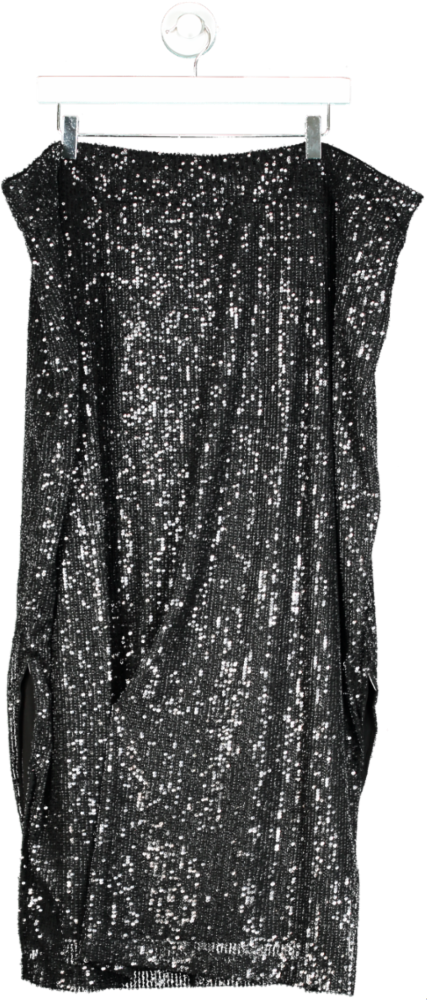 navabi Black Sequin Maxi Skirt UK 28