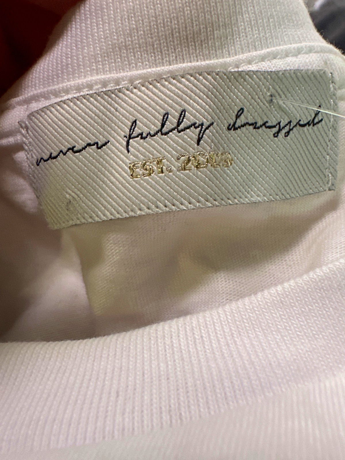 Never Fully Dressed White Graphic T-Shirt UK S