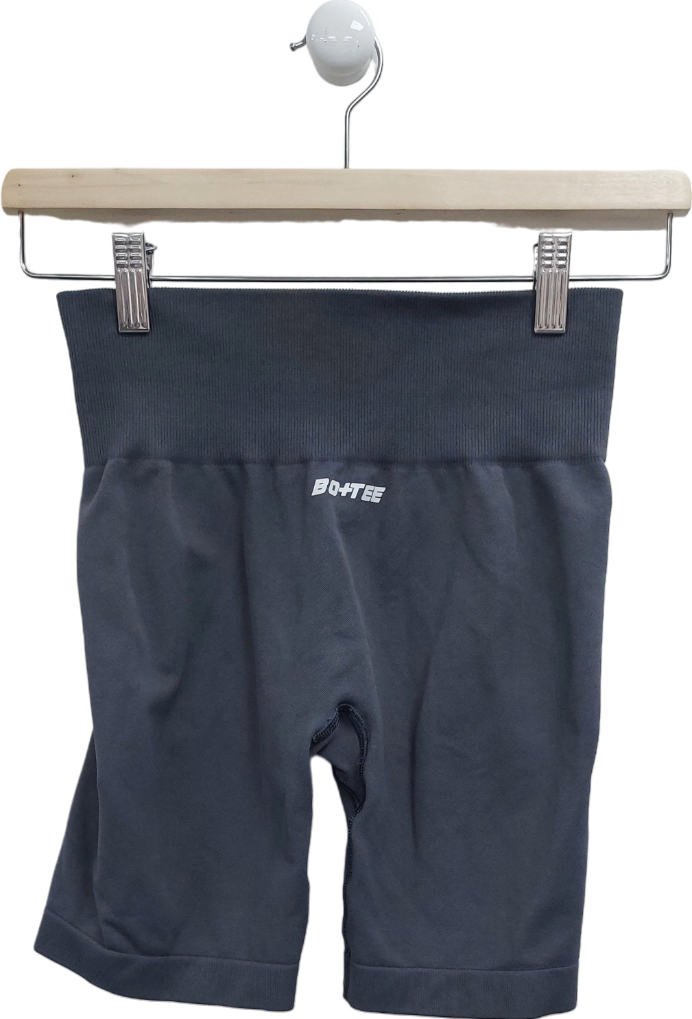 Bo+Tee Grey Define Waist Shorts UK S