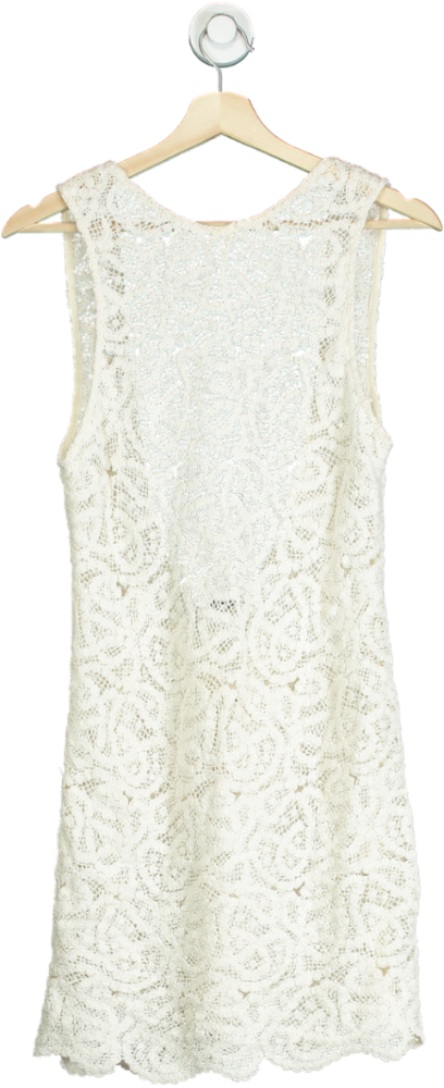 Mandi Breeze White Margot crochet Lace Dress UK S