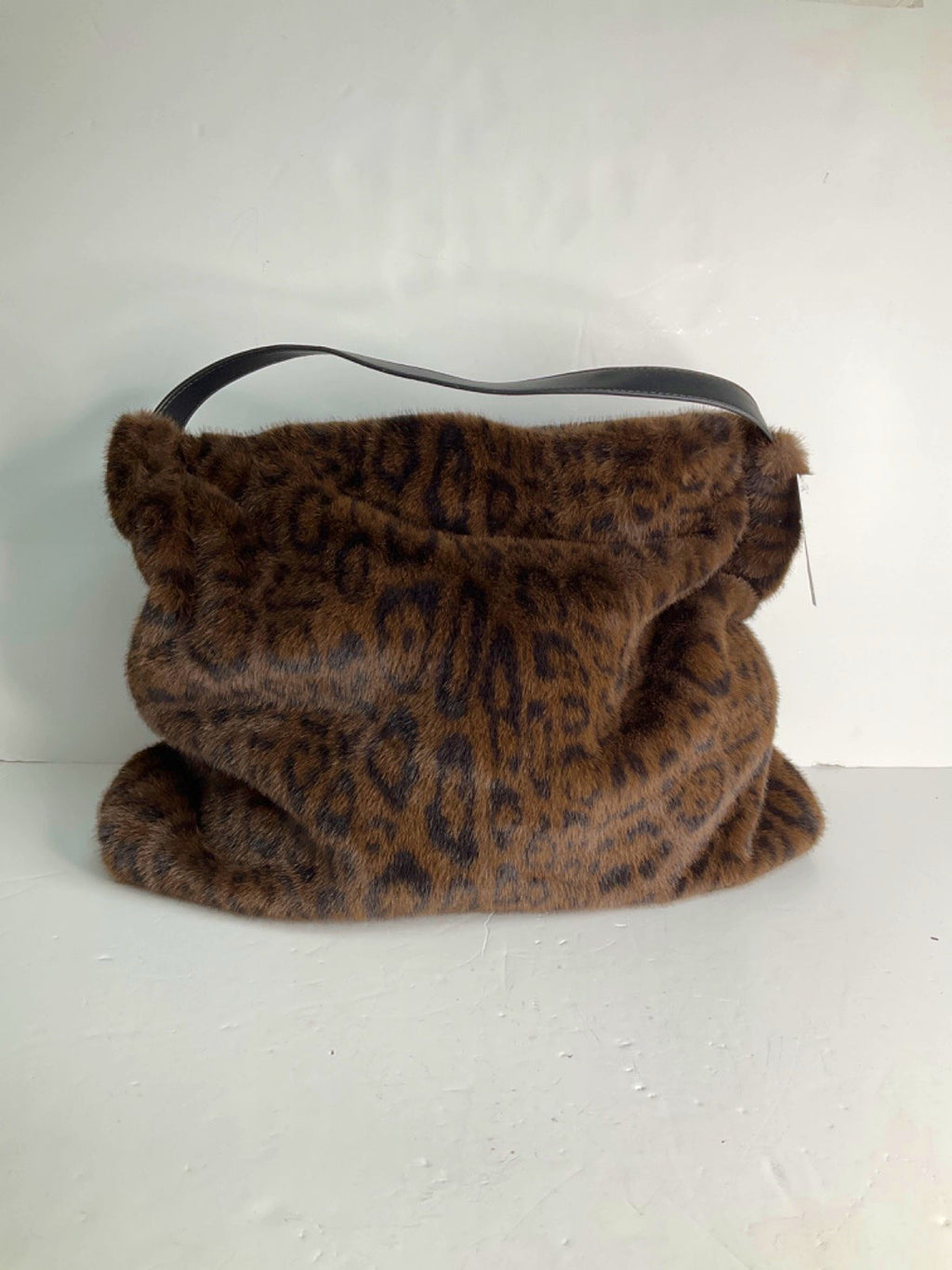 Next Brown Leopard Print Faux Fur Bag UK One Size