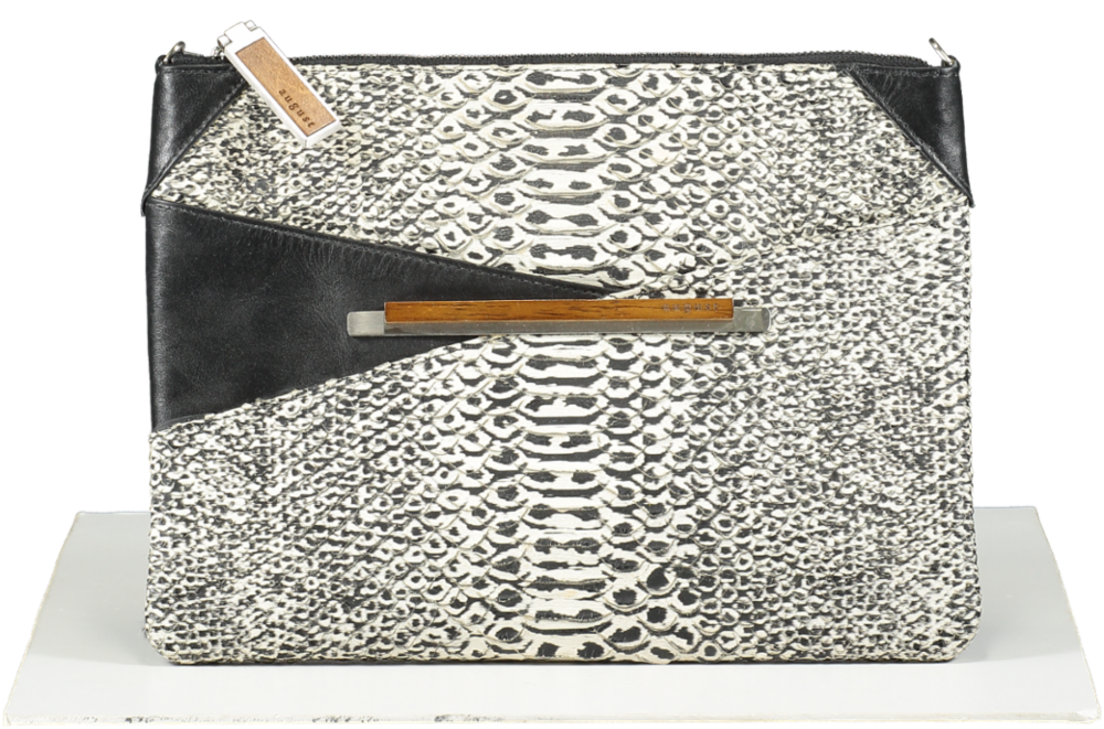 August Beige Crocodile Clutch Bag