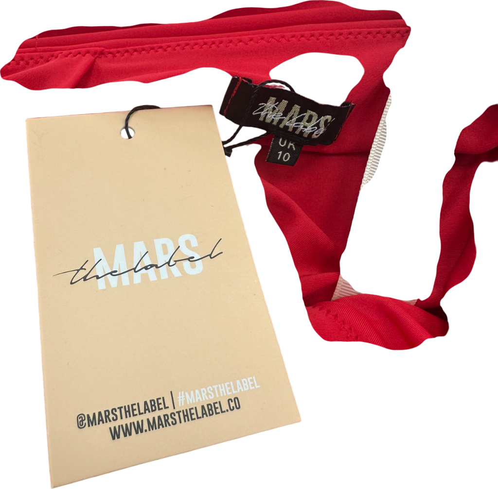 Mars the Label Red Tie Up Mini Skirt UK 10