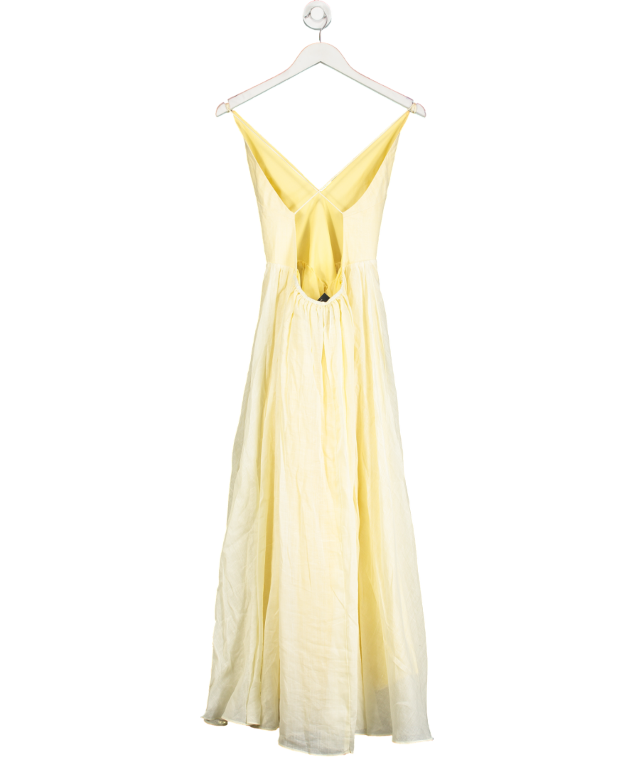 Bardot Arletha Halter Maxi Dress In Canary Yellow UK 8