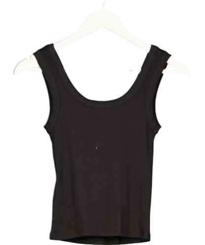 Guess Black Diamante Logo Tank Top UK XS