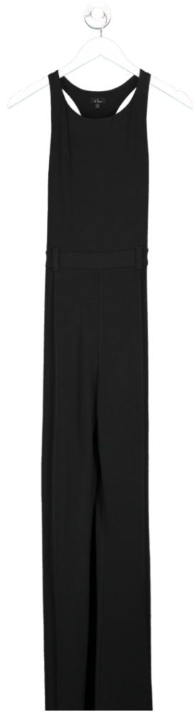 NBD Black Wide Leg Jumpsuit With Side Zip With Open Back UK S
