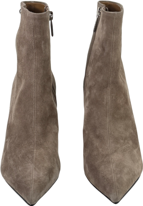 DANIEL Swift Mink Beige Suede Mid Heel Ankle Boots UK 6 EU 39