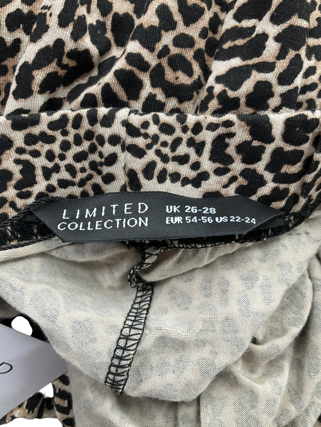 Limited Collection Brown Leopard Print Plus Size Trousers UK 28