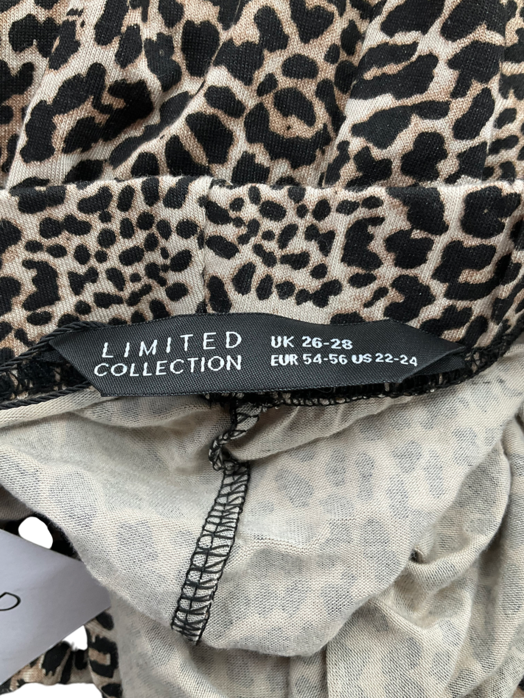 Limited Collection Brown Leopard Print Plus Size Trousers UK 28