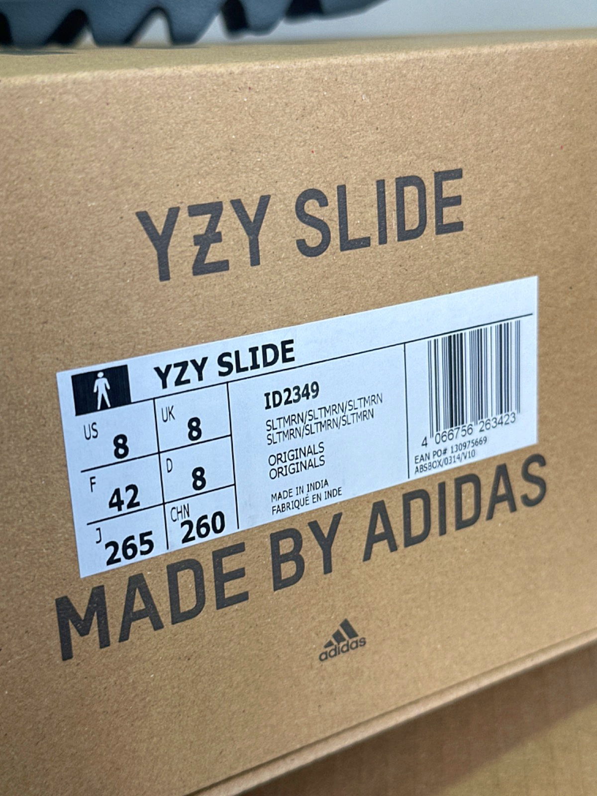 Adidas Green Yeezy Slide UK 8