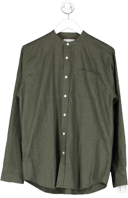 Fitz & Fro Green Organic Cotton Collarless Shirt UK M