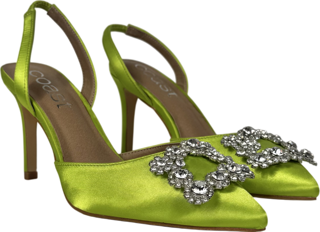Coast Green Mid Heel Slingback Pumps UK 6