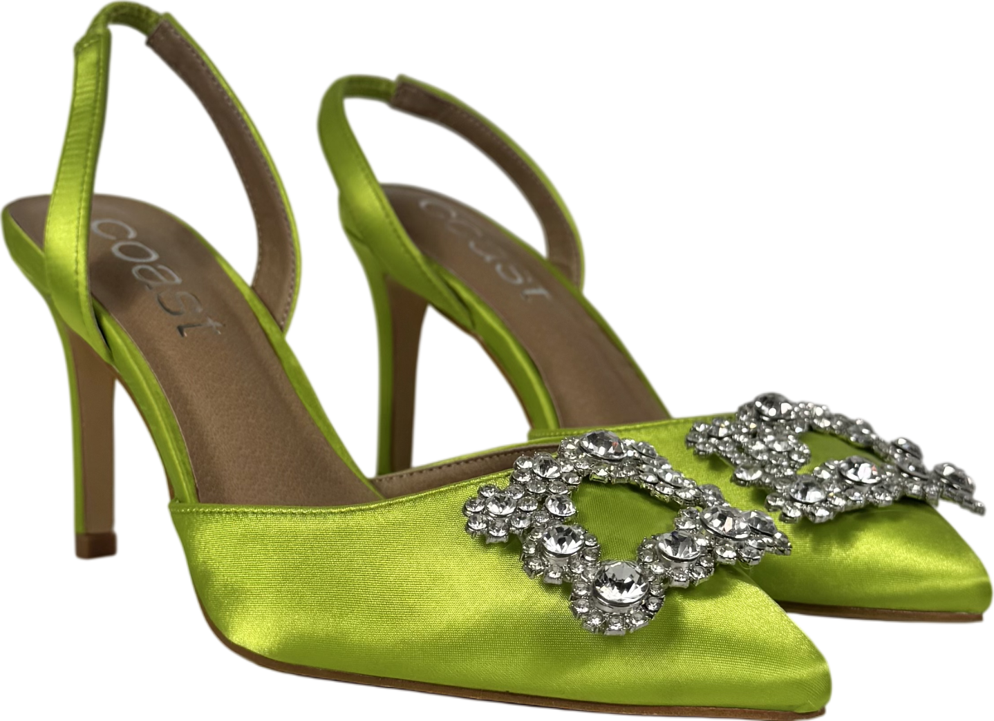 Coast Green Mid Heel Slingback Pumps UK 6