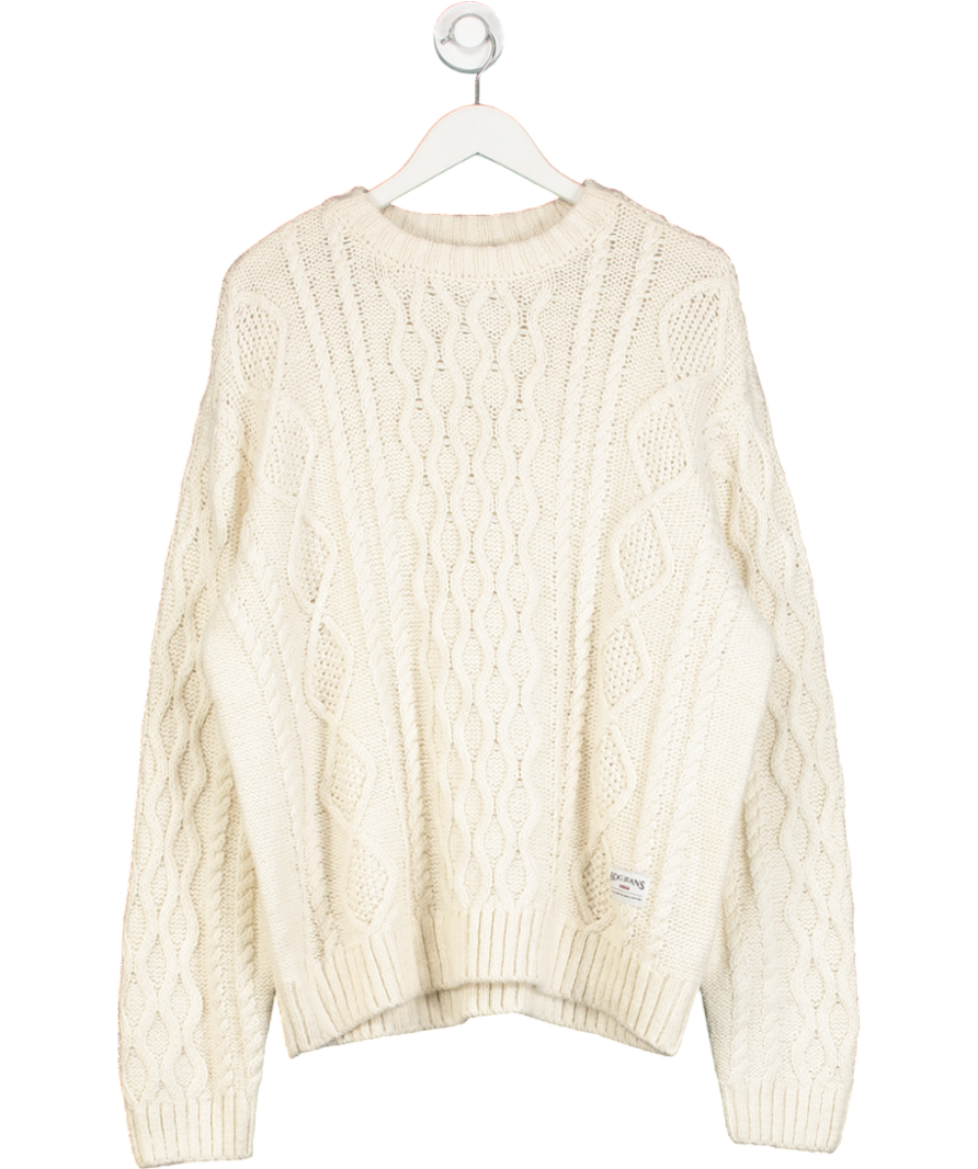 Urban Outfitters Cream Renewal Vintage Cable Knit Jumper UK M
