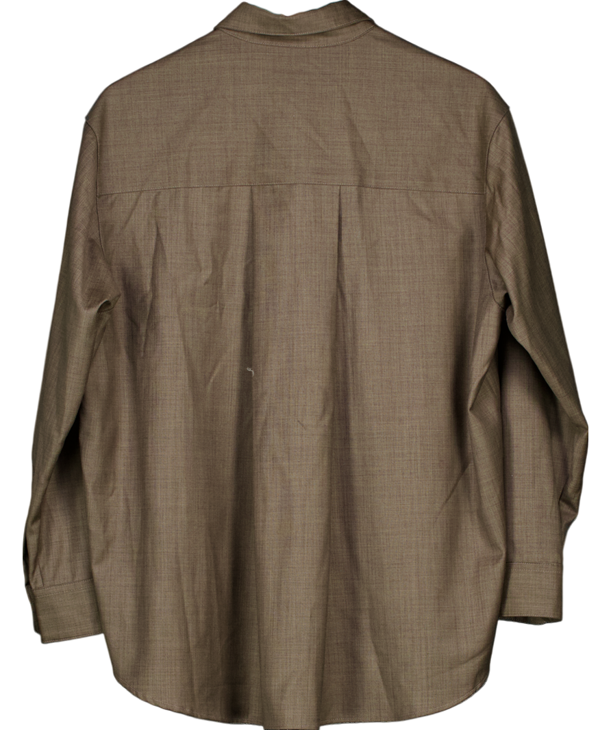 Beare Park Brown Wool Cashmere Shirt UK 6
