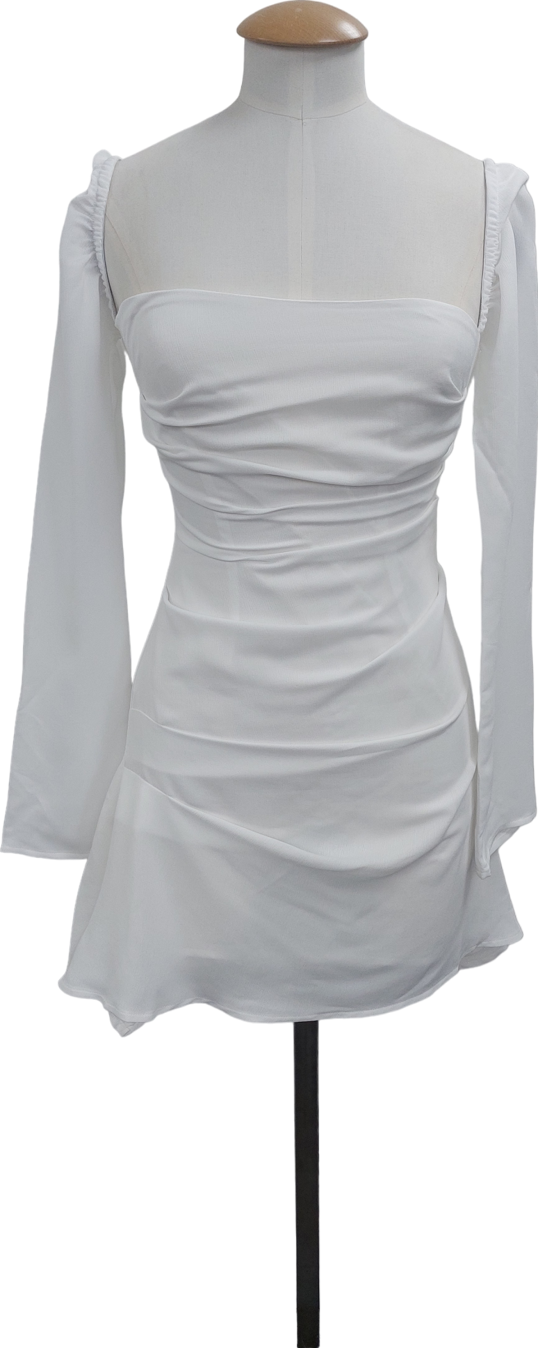 White Fox White This Just In Long Sleeve Mini Dress UK XS