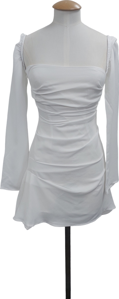 White Fox White This Just In Long Sleeve Mini Dress UK XS