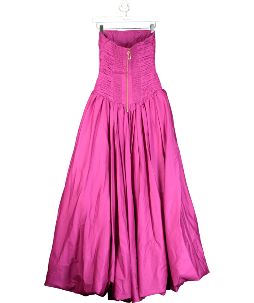 Aje Pink Violette Bubble Hem Maxi Dress UK 6