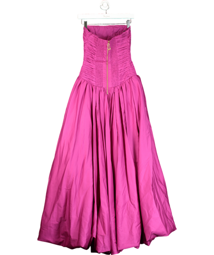 Aje Pink Violette Bubble Hem Maxi Dress UK 6