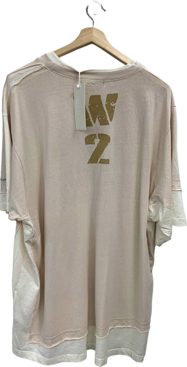 Project G/R Ivory Trompe-L'Oeil Double T-Shirt One Size