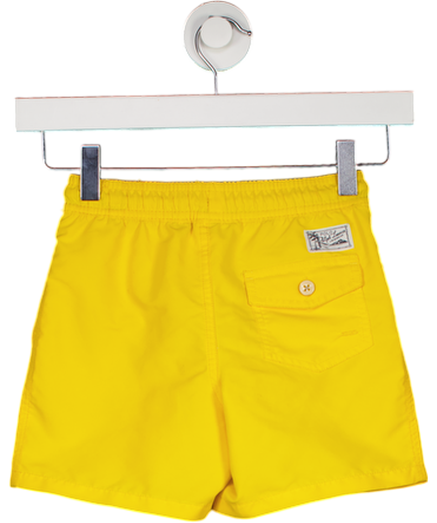 Polo Ralph Lauren Yellow Blue Embroidered Polo Player Swim Shorts 6 Years