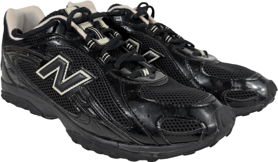 New Balance Black 204l Paneled Patent-leather And Mesh Trainer UK 7.5 EU 41.5