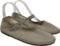 cayumas Cream Boheme Beige Linen mary jane flats UK 8 EU 41 👠