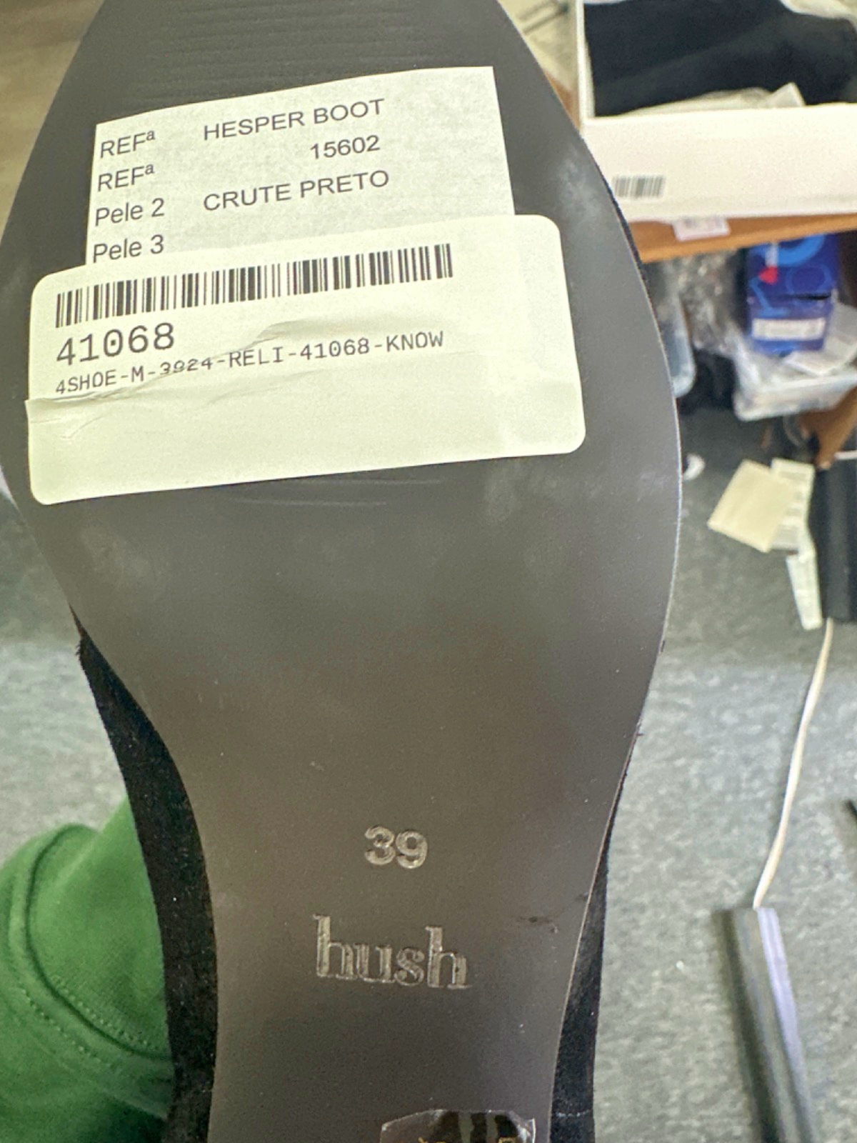 Hush Black Hesper Boot EU 39 UK 6