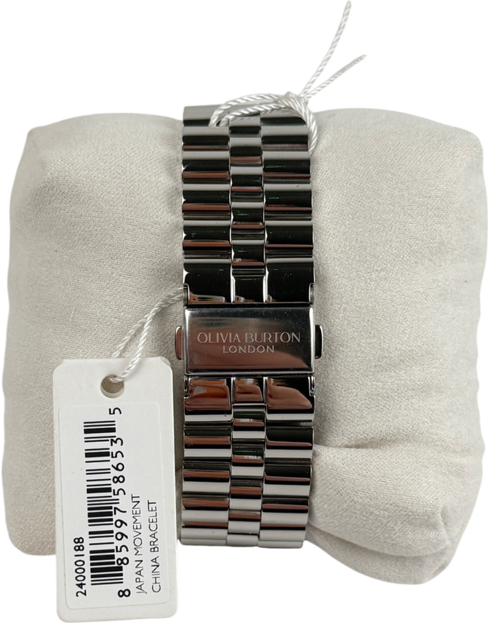 Olivia Burton Silver Sports Luxe 38mm City Classic Multifunction Silver Bracelet Watch