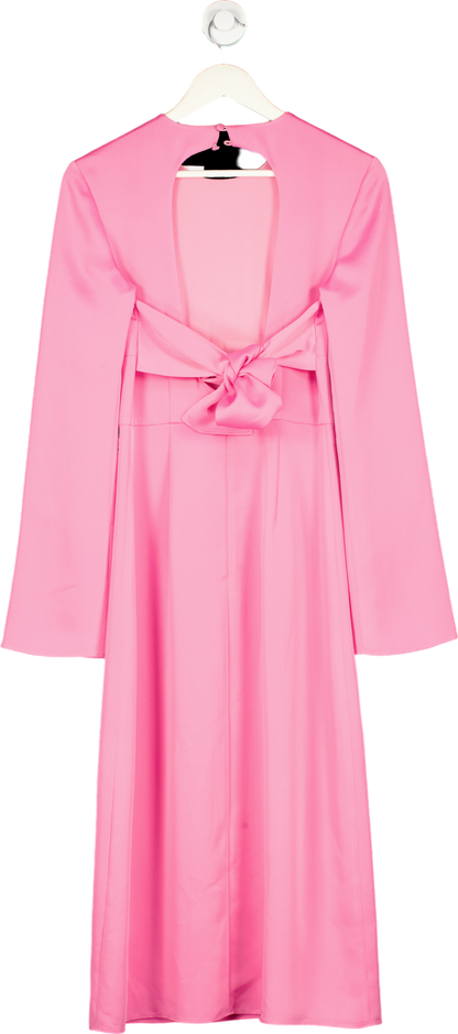 VéStire Pink Long Sleeve Bow-Tie Dress UK 8