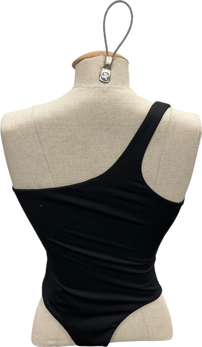 BOA Black One Shoulder Bodysuit UK XS