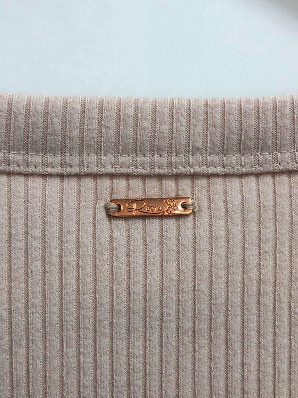 M&S Beige Ribbed Bodysuit UK XS