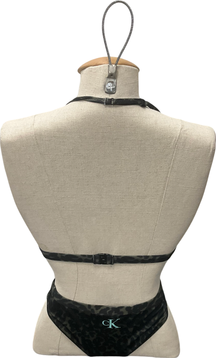 Calvin Klein Green And Black Printed Bikini Set 12 Years