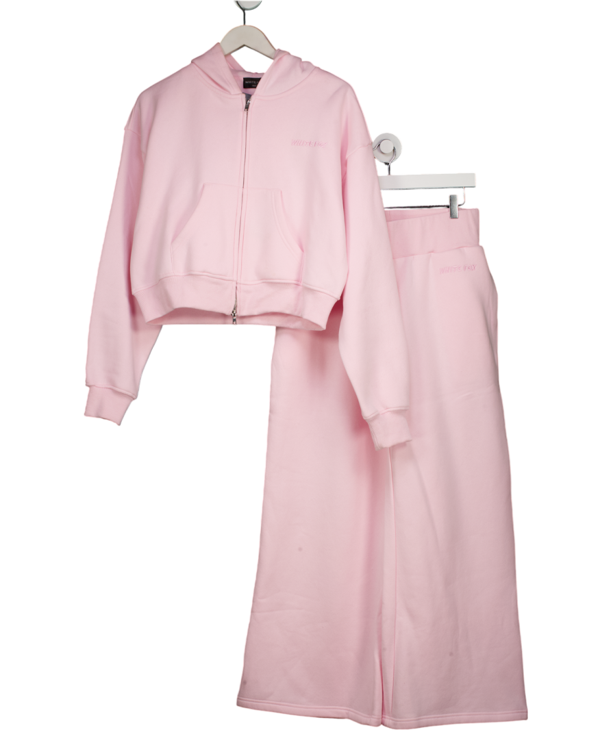 White Fox Pink Come A Long Way Hoodie And Jogger Set UK XS/S