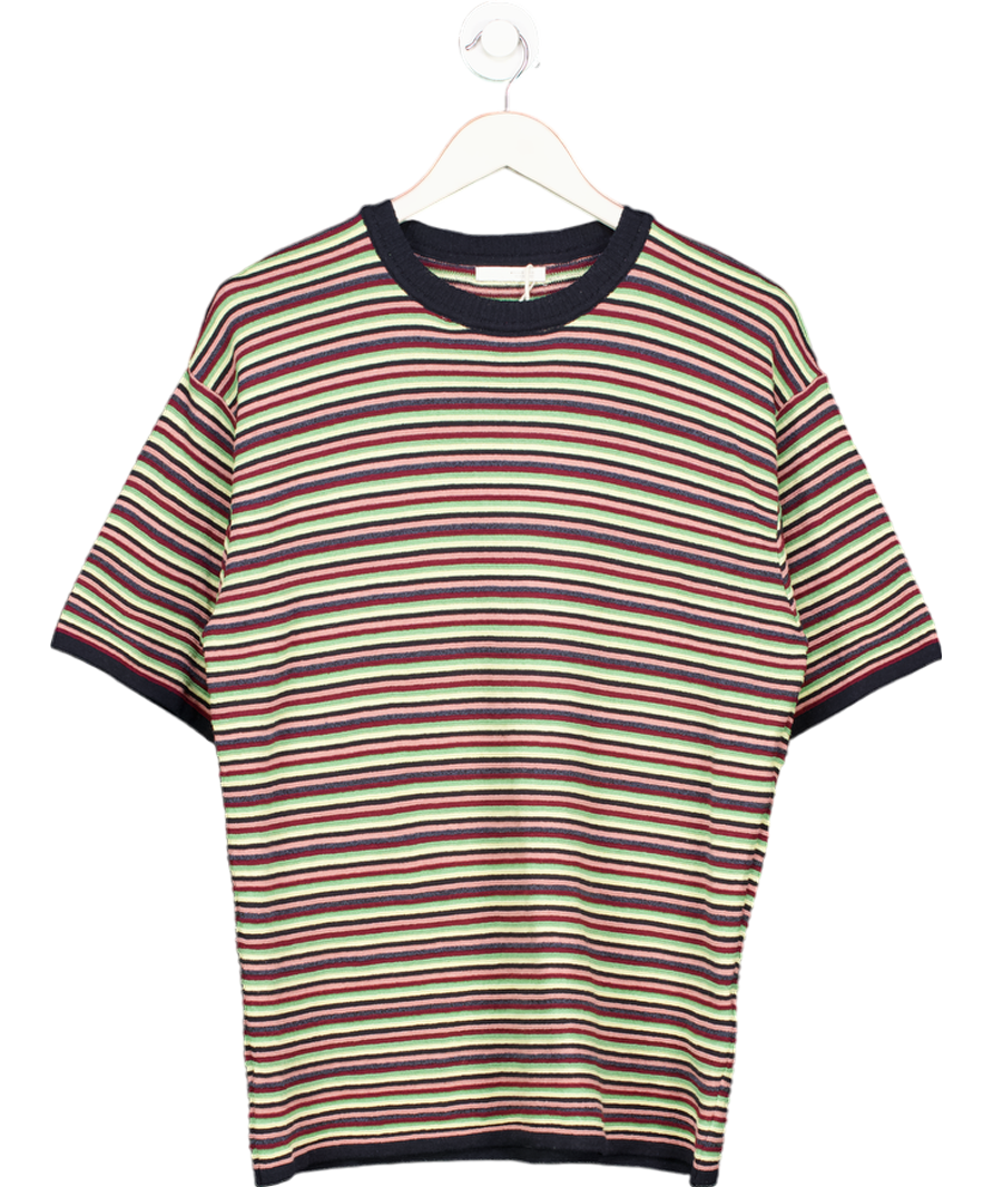 ZARA Multicoloured Striped Knit T-shirt UK M