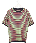 ZARA Multicoloured Striped Knit T-shirt UK M