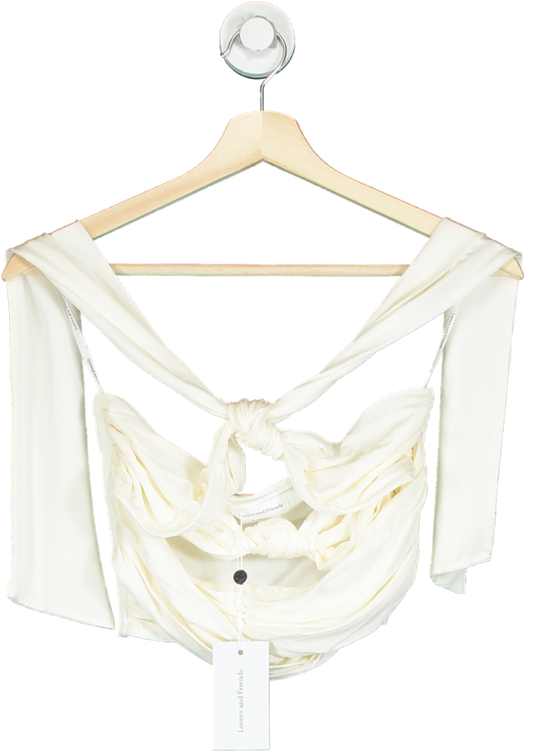 Lovers and Friends Cream Twisted Knot Top UK XS