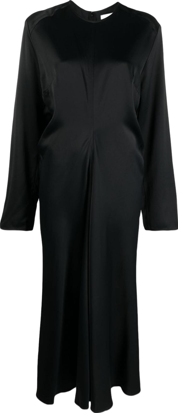 Studio Nicholson Welles Satin Midi Dress – In Midnight Blue Sz1 UK 10