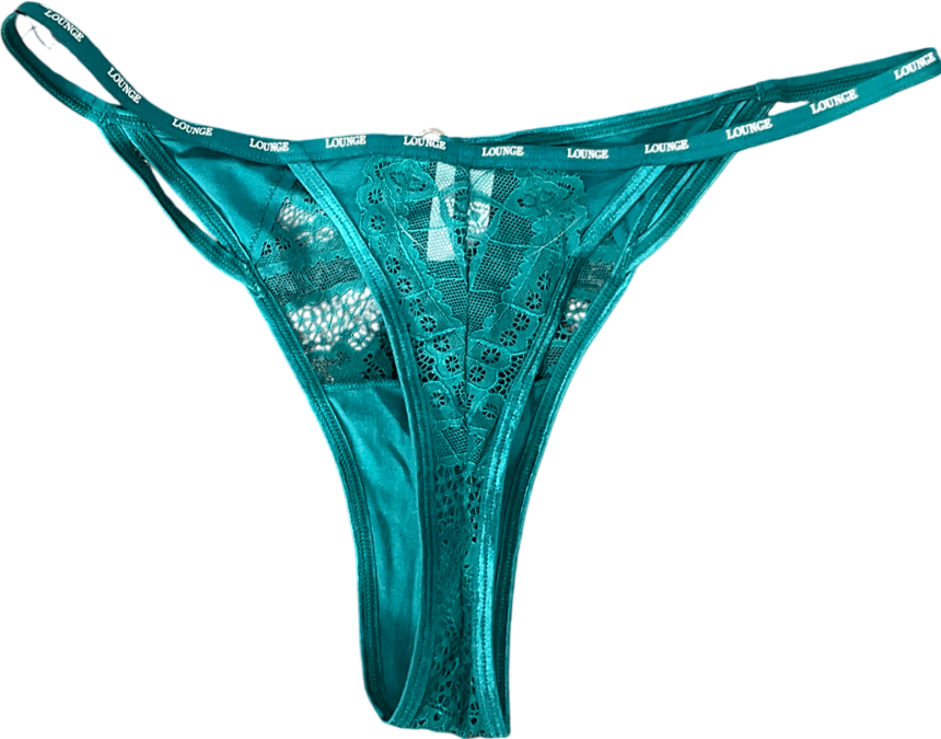 Lounge Underwear Green Charmed Thong UK XL