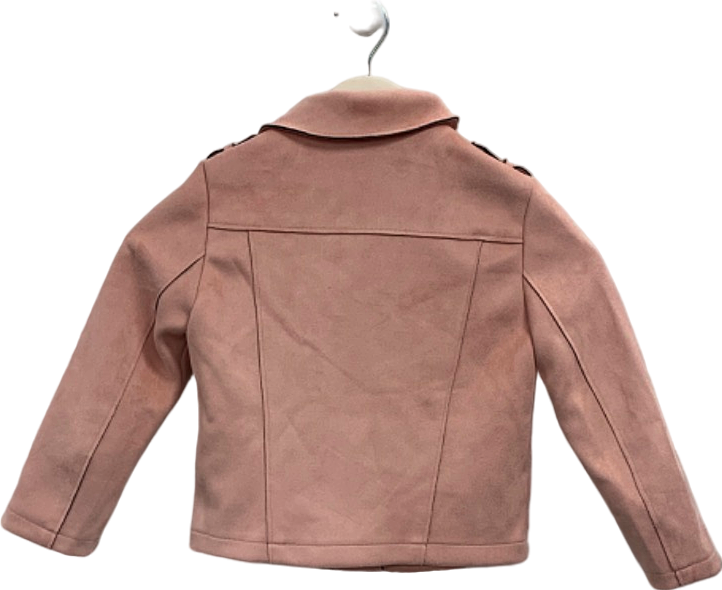 River Island Pink Biker Jacket 4/5 Yrs
