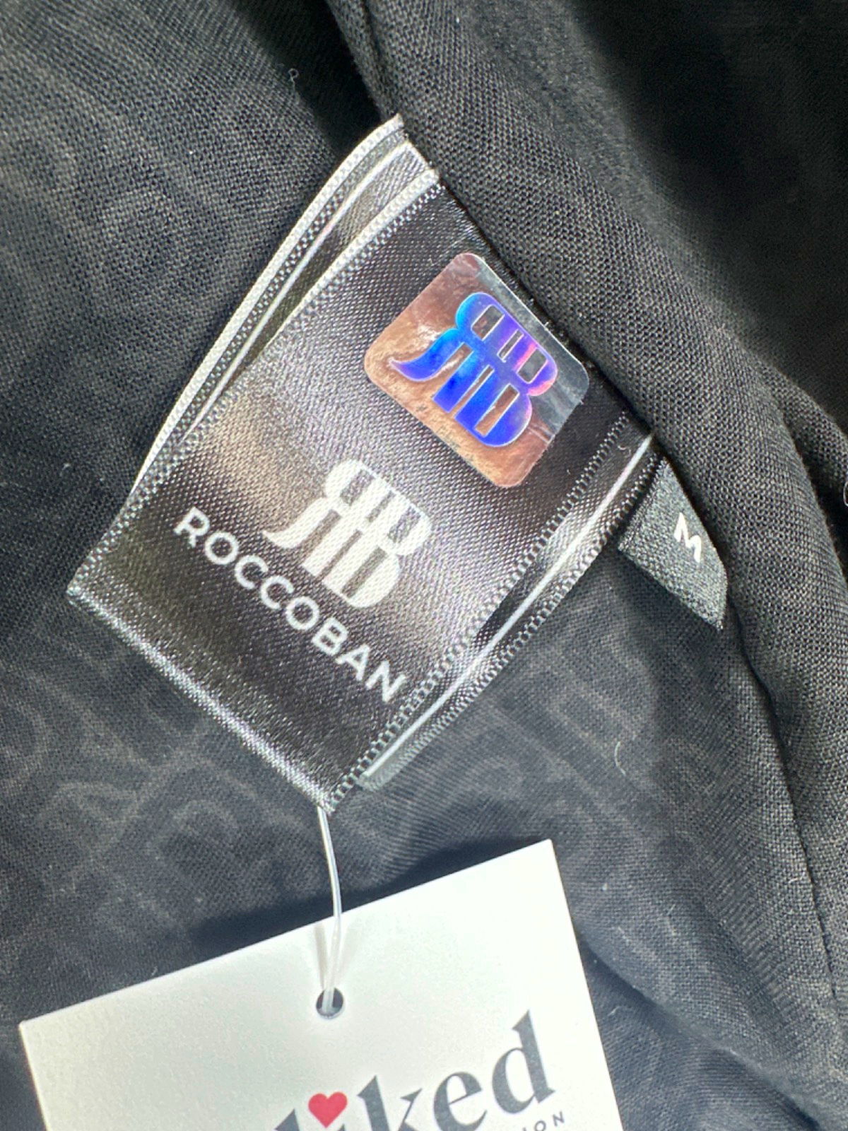 Roccoban Black Napa Leather Jacket UK M