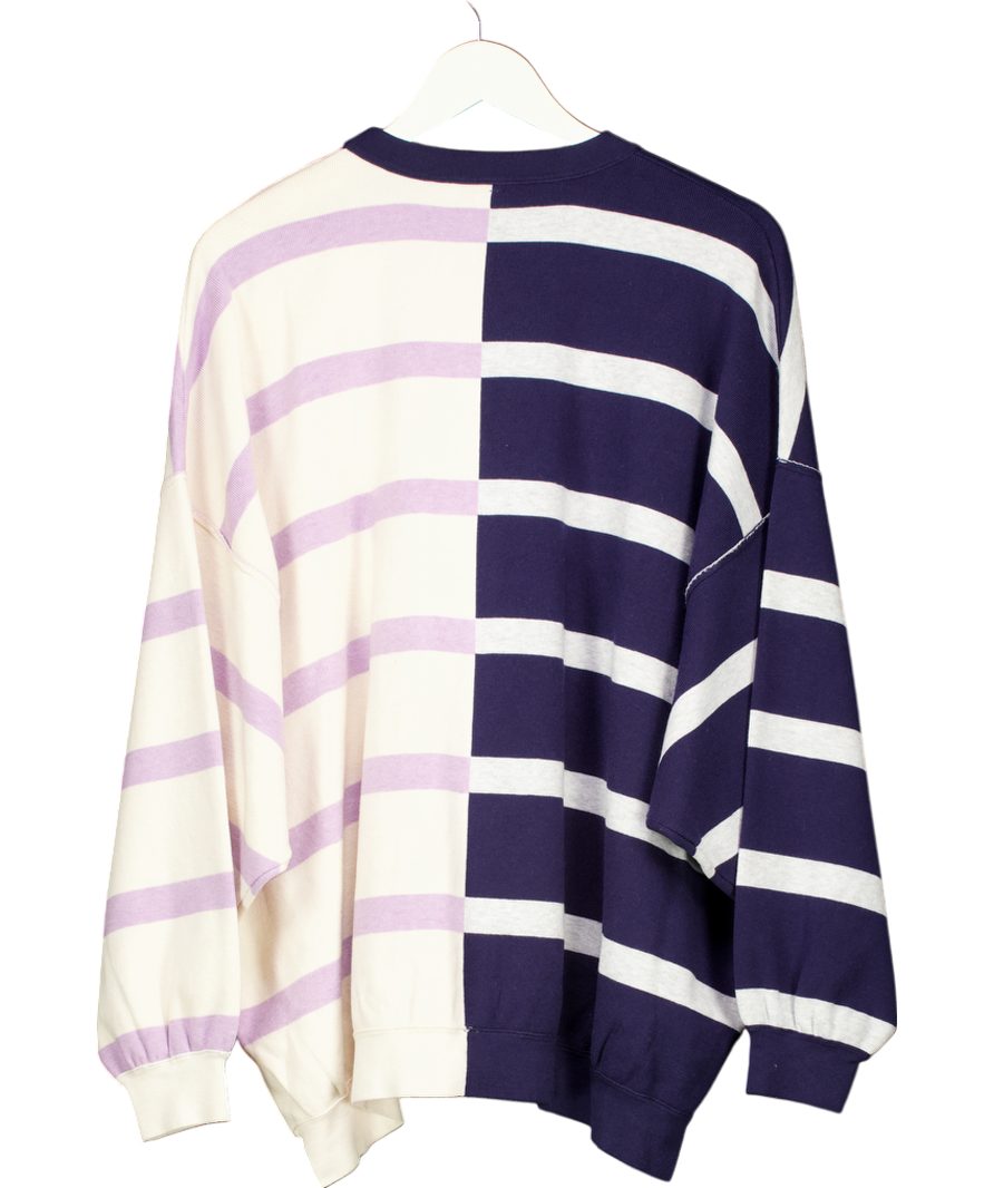 Free People Blue Uptown Stripe Jumper UK S