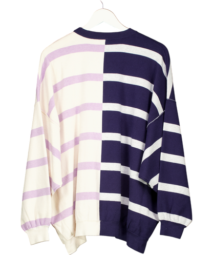 Free People Blue Uptown Stripe Jumper UK S