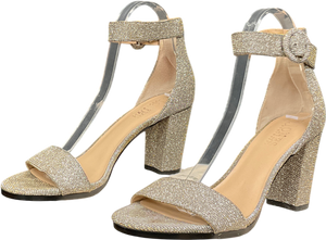 Jones shoemaker Metallic Two Tone Block Heeled Sandal UK 5 EU 38