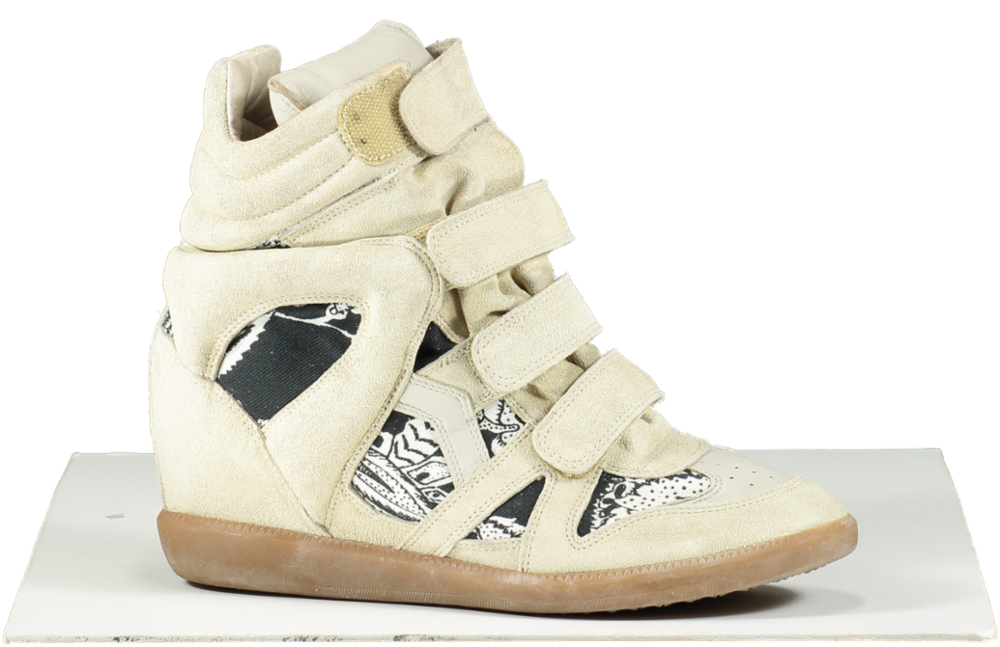 Isabel Marant Cream Beckett Suede Trainers UK 7 EU 40 👠