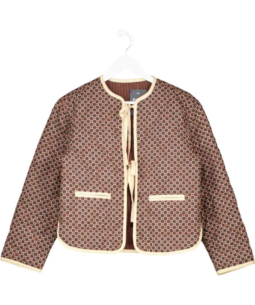 tbco Brown Reversible Quilted Jacket UK XS
