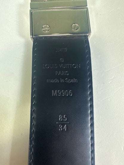 Louis Vuitton Black Damier Leather Belt Size 85/34